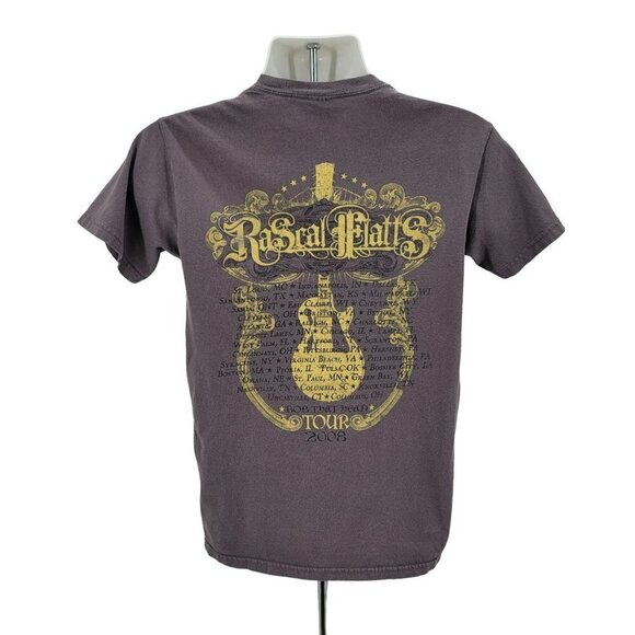 Gildan Rascal Flats Bob That Head 2008 Tour Gray T-Shirt Mens Small - Picture 3 of 12